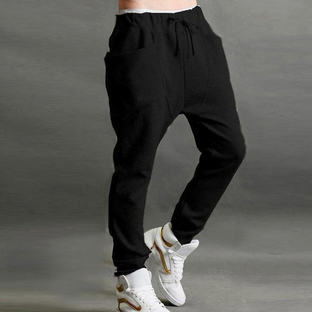 Men's Solid Color Slim Tied Harem Pants