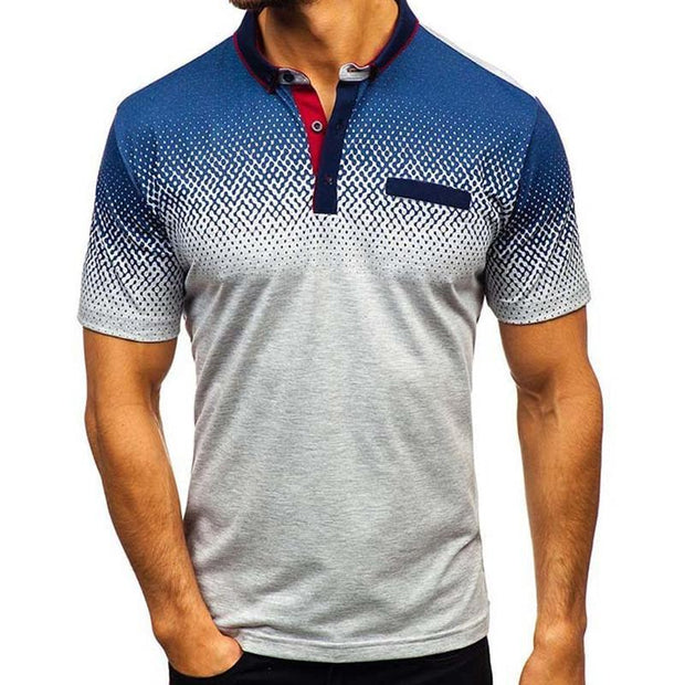 Men's Polo Printed Short-sleeved T-shirt