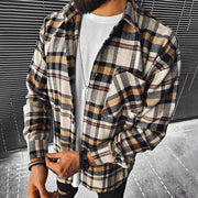 Street fashion plaid texture casual jacket