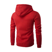 Mens new plain zipper hooded mens cardigan sweater