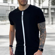 Men's Summer Street Splicing Short Sleeve T-shirt