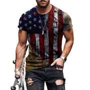 Mens retro casual short sleeve t-shirt