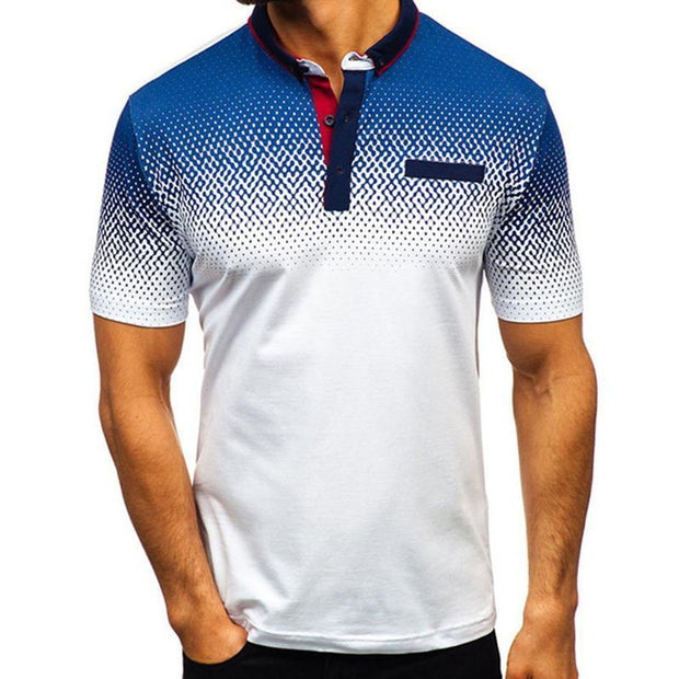 Men's Polo Printed Short-sleeved T-shirt