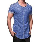 Men's Casual Round Collar Short Sleeve T-shirt