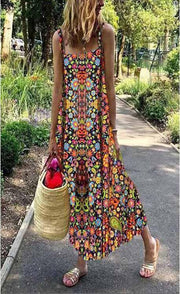 Neocozy Sexy printed sling Long Woman' Dress