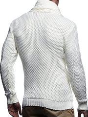 Men's Turtleneck Button Pocket Pullover Sweater