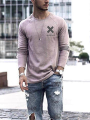 Casual mens long sleeve t-shirt