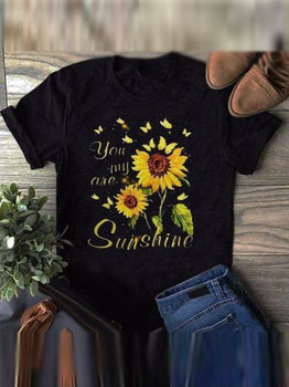 Sunshine Print Women Summer T Shirt