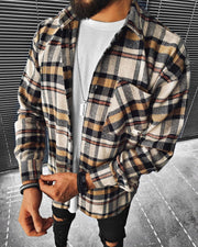 Street fashion plaid texture casual jacket