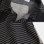 Men's Casual Color Block Striped Short Sleeve Shirt