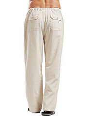 Men's Linen Plus Size Casual Pocket Pants