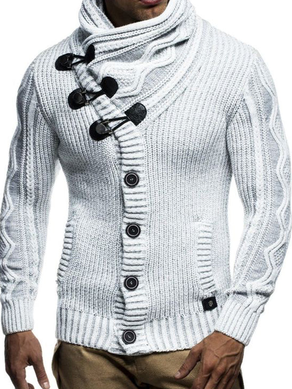 MenS Fashion Plain Slim-Fit  Sweater