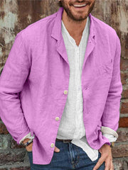 Men's casual loose cotton blazer