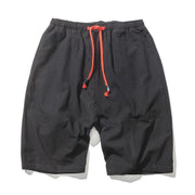 Mens Plain Cotton And Linen Casual Shorts