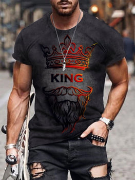 Mens Fashion King Print T-Shirt