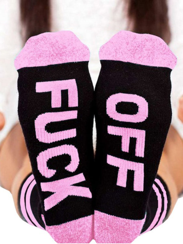 Womens Letter Print Socks